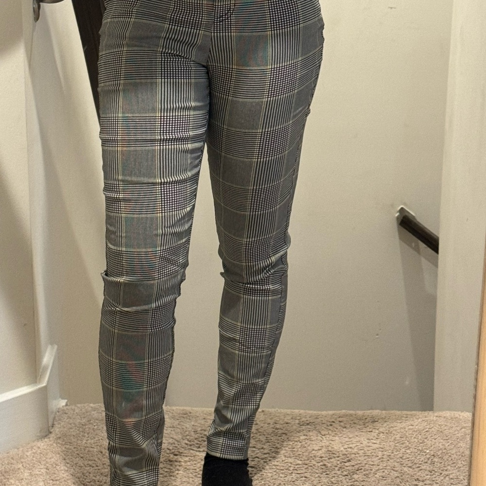 Gray Plaid Pants